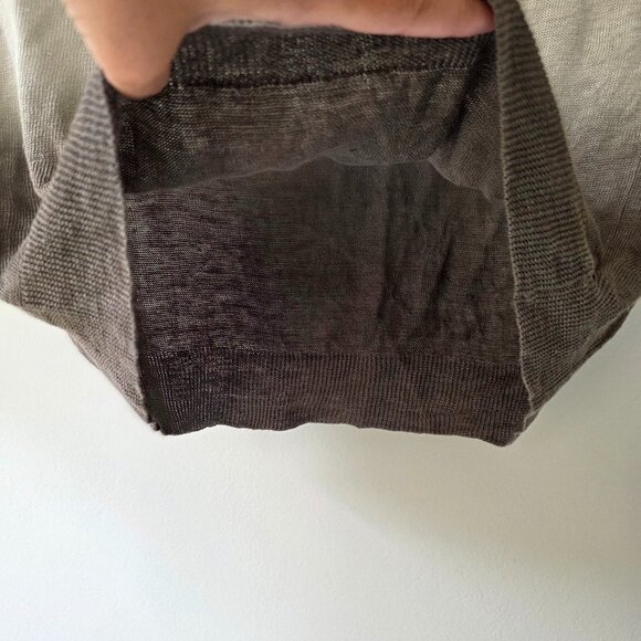 THEORY Toraely Sag Harbor Sweater | S | Crew Neck Short Sleeve Ombre Linen - Picture 5 of 8